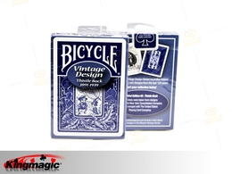 Bicicleta Vintage Thistle înapoi pe carti de joc (albastru)