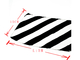 Negru alb lung mătase (16 * 500cm)