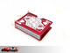 Cykel Card Protector aluminium - prognos (röd)