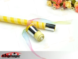 Appearing Cane - Bright yellow & Silver Plastic 90CM