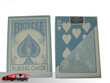 Bicicleta azul Pastel a jogar cartas