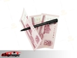 Penetração de caneta plástica - caneta através do dólar (grosso)