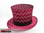 Pieghevole Top Hat - rosso con argento